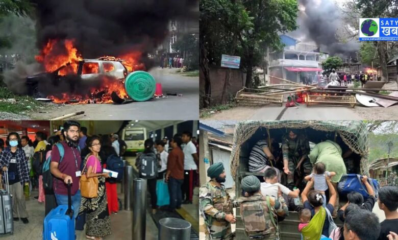 Manipur violence: मणिपुर में सुरक्षा बलों की निगरानी में बस सेवा शुरू, सरकार ने जनता से की शांति बनाए रखने की अपील