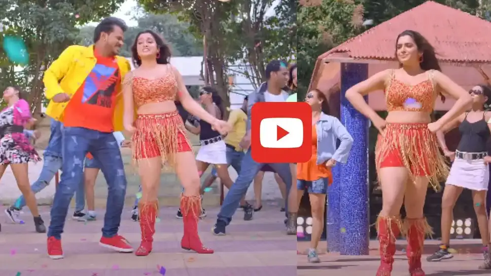 Bhojpuri Hit Song Amrapali Dubey got romantic with someone else leaving Nirhua, showered love by hugging him