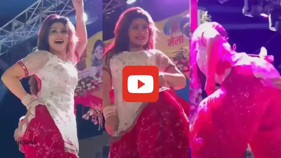 Gori Nagori Gori Nagori danced by lifting her kurta in the crowd, people got excited seeing her