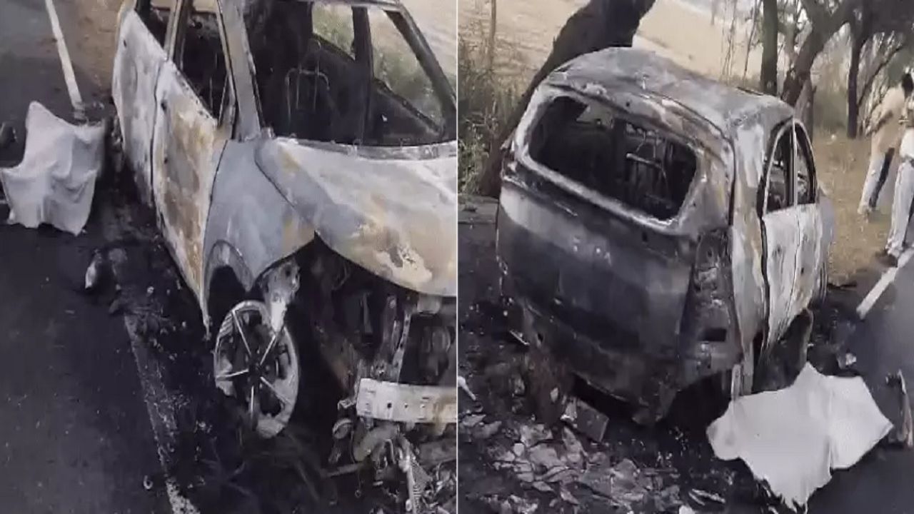 Haryana: तकनीकी खराबी के कारण भिवानी में कार में लगी आग, बैंक मैनेजर की दर्दनाक मौत