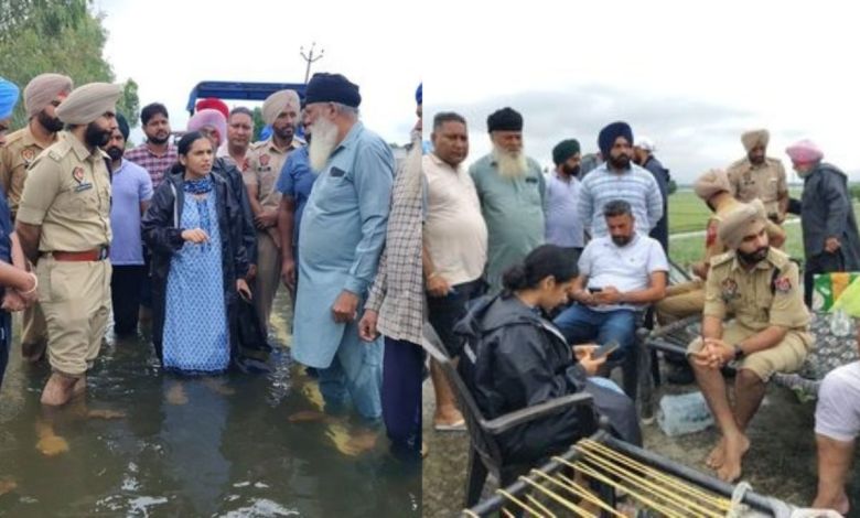 अमृतसर जिले के लोगों के लिए उम्मीद की किरण साक्षी साहनी, परिवार के लोगों की तरह बाढ़ पीड़ितों से मिल रही डीसी