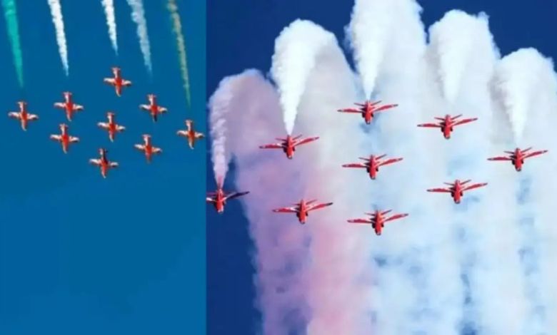 हिसार का पहला एयर शो! नौ लड़ाकू विमानों ने धुएं से तिरंगा और दिल की आकृति बनाई, 15 हजार दर्शक रोमांचित