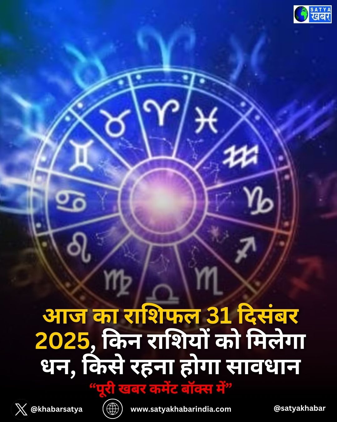 Aaj Ka Rashifal: आज का राशिफल 31 दिसंबर 2025, किन राशियों को मिलेगा धन, किसे रहना होगा सावधान