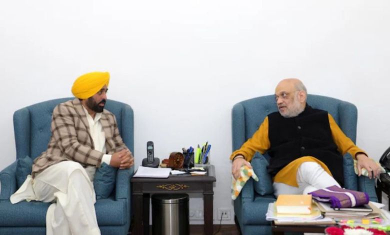 मुख्यमंत्री भगवंत मान ने अमित शाह से की पंजाब के लंबित मुद्दों के शीघ्र समाधान की मांग