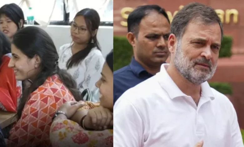 राहुल गांधी के सवाल पर छात्रा का जवाब सुनकर गूंज उठा पूरा हॉल