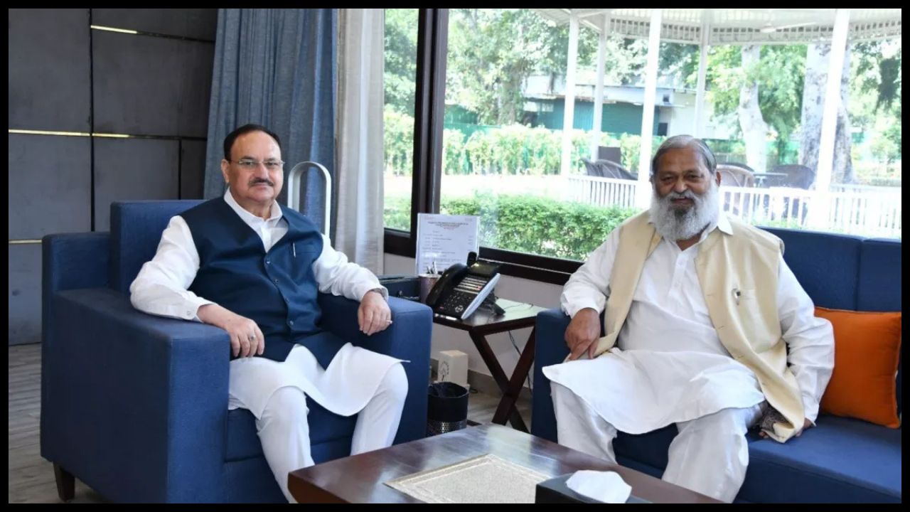 अनिल विज और भाजपा अध्यक्ष जेपी नड्डा की बैठक, राज्य की प्रमुख परियोजनाओं और नई योजनाओं पर चर्चा