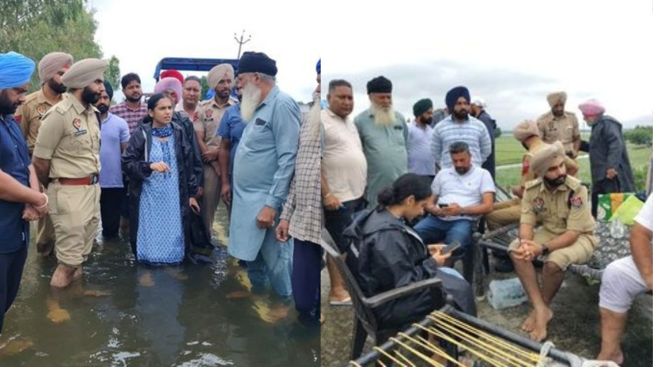 अमृतसर जिले के लोगों के लिए उम्मीद की किरण साक्षी साहनी, परिवार के लोगों की तरह बाढ़ पीड़ितों से मिल रही डीसी