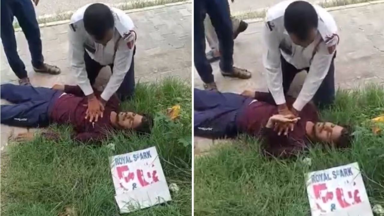 Haryana News: पुलिस वाले ने बचाई कार चालक की जान! कार चालक को आ गया था दिल का दौरा, समय पर CPR देकर बचाई जान