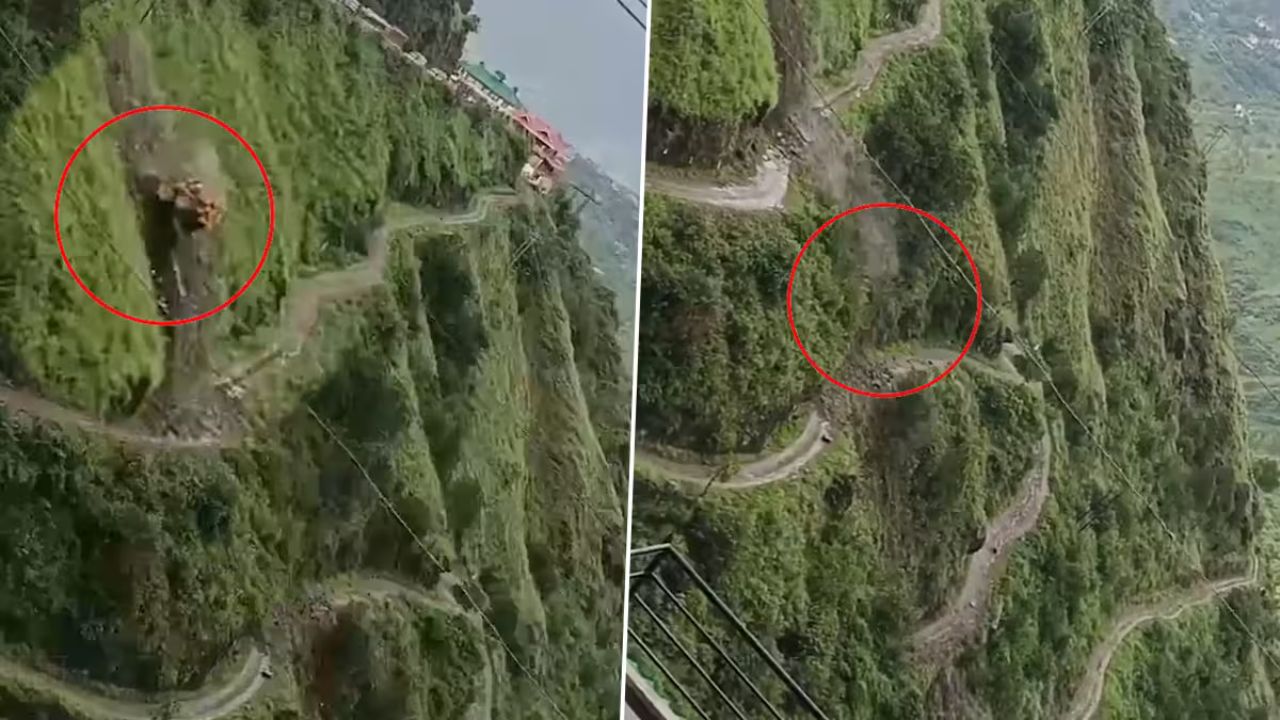 Himachal Pradesh के शिमला में भीषण हादसा! चट्टान गिरने से JCB मशीन 300 फीट खाई में गिरी