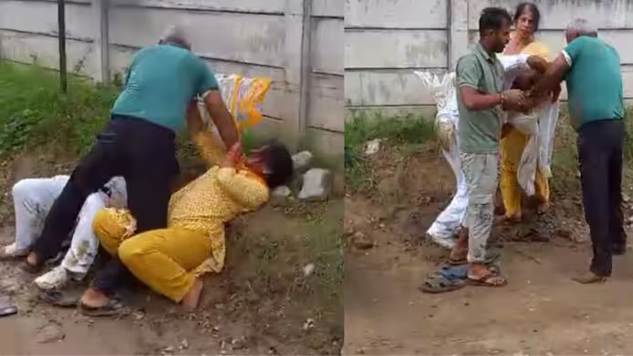 Rewari News: सरपंच ने दोनों को गिराकर गला घोंटने की कोशिश की, वीडियो वायरल हुआ
